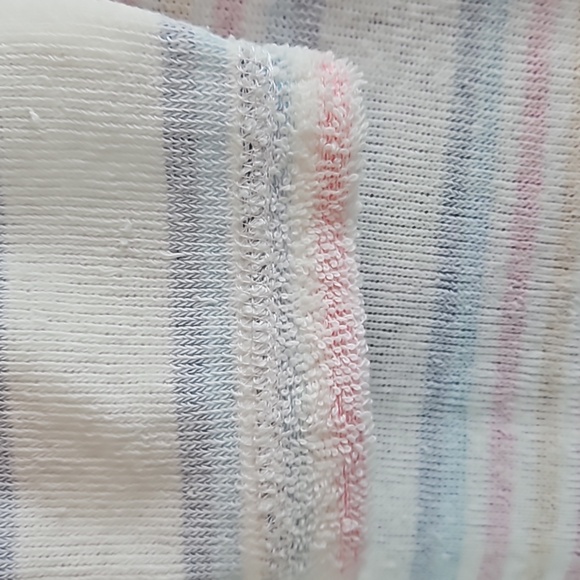 Surf Style | Women's Terry Stripes Raw Edges Gulf Shores Alabama Hoodie Sz L - Picture 5 of 11